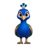 Peacock, one of the eighteen Moove Out animals
