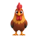 Rooster, one of the eighteen Moove Out animals