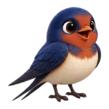 Barn swallow, one of the 64 TumbleWing birds