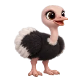 Ostrich, one of the 64 TumbleWing birds
